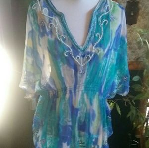 Beaded beach cover up